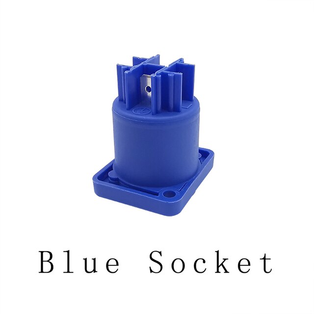 3Pin NAC3FCA NAC3FCB Connector Led Speakon Man Plug Blauw (Input)+ Wit (Output) plug + Vrouwelijke Socket 20A 250V Ac Power Connector: NAC3MPA 1pcs