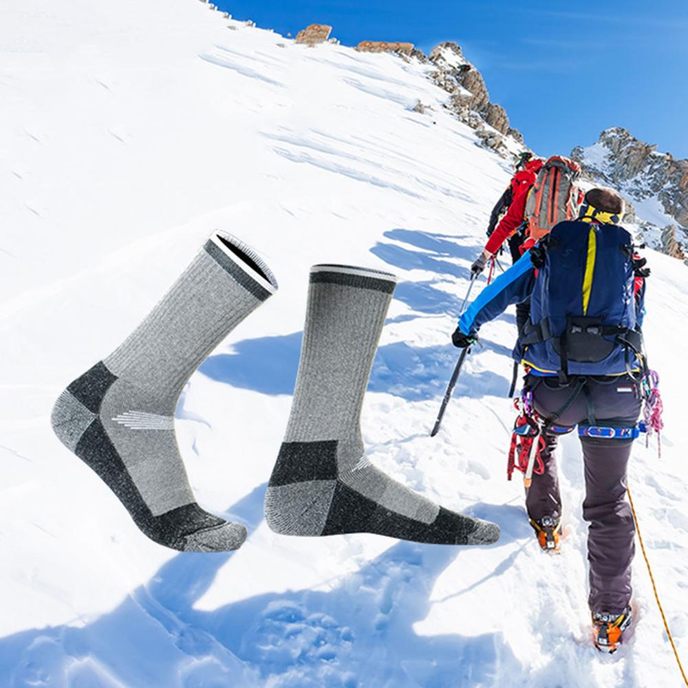 1 Pair Socks Women Men Faux Wool Soft Tube Socks Breathable Sweat-absorbent Casual Sports Snowboarding Skiing Long Socks