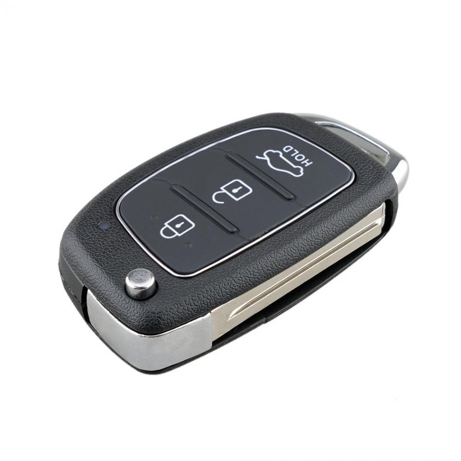 Funda de llave de coche, reemplazo de 3 botones, carcasa de llave remota de coche, compatible con Hyundai Mistra Santa Fe Sonata Tucson Accent I30 I40 I45