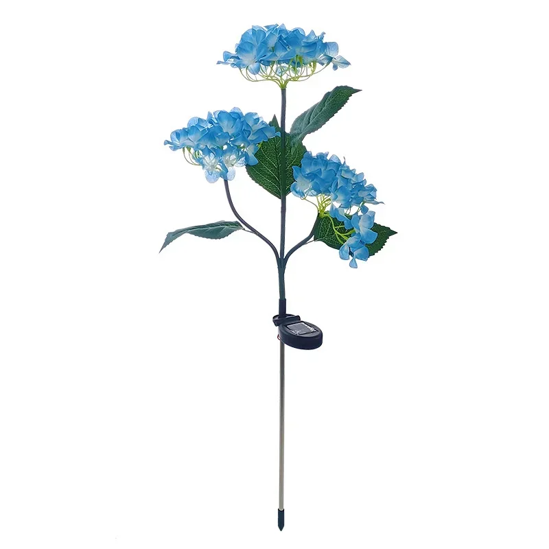 Led simulering blomsterlampe havelampe udendørs soldrevet broderet kugleblomsterlamper gårdspladsdekoration: Orange