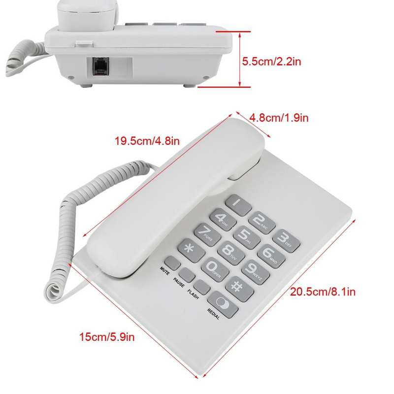 Home Hotel Wired Corded Desktop Wall Phone Office Landline Telephone telefono