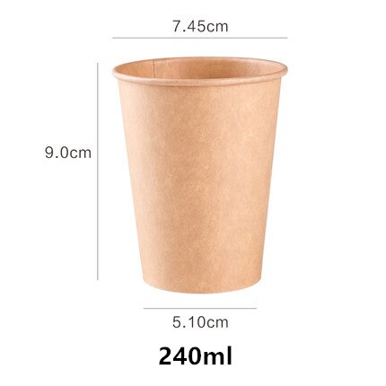 Wegwerp Kraftpapier Cup Melk Koffie Cup Dikke Drinken Accessoires Feestartikelen: Default Title