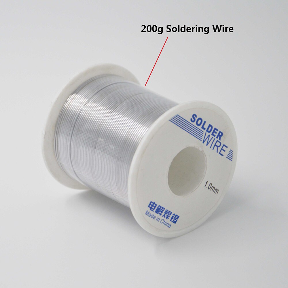 200g 1.0mm Solder Wire Set with Stand Holder Support Adjustable Solder Reel Dispenser 63/37 Tin Welding Wires Soldering Supplies: 200g Solder Wire
