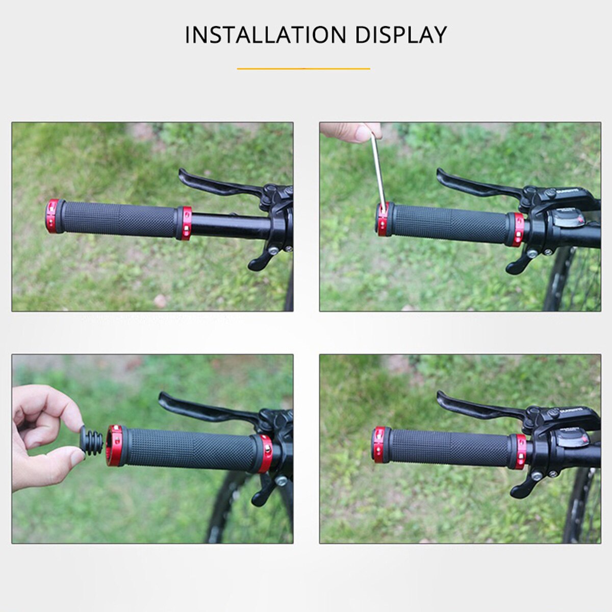 1 par silikone cykelgreb mountainbike styr styretøj lige rør cykeldæksel skruelåsning par bløde dele