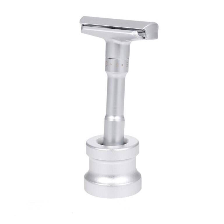 Adjustable Safety Razor Qshave Mens Shaving Double Edge Classic Safety Razor Blade Exposure Six Levels 1 handle & 5 blades: 3