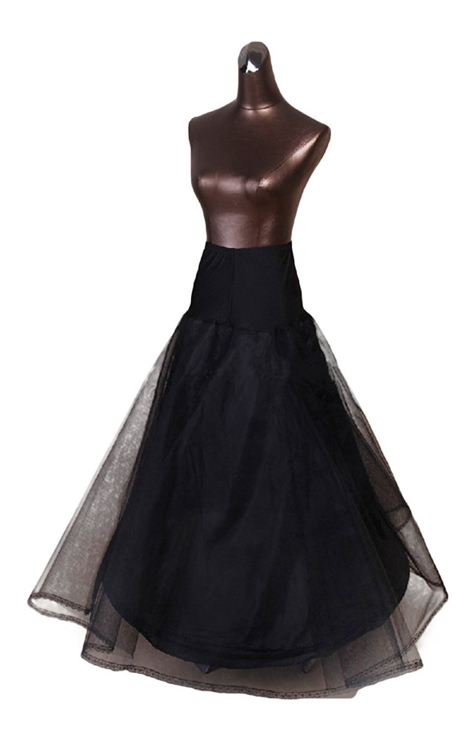 Jupon en Tulle Aline à 2 couches, 1 cerceau, jupon de mariage, sous-jupe crinoline pour robe de mariée, en Stock: Black