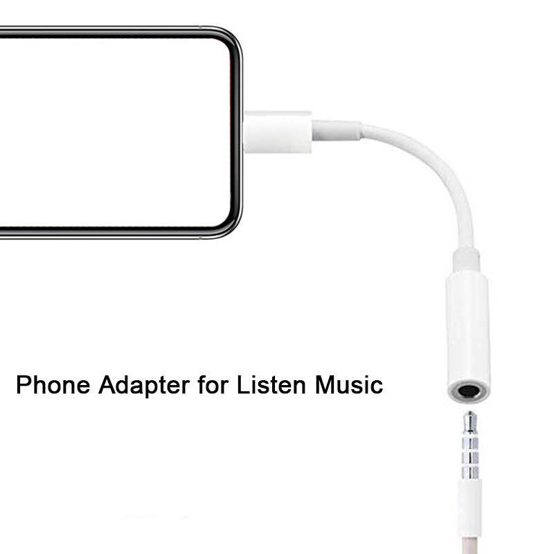 Headphone Adapter For iPhone 7 8 11 X XR AUX Earphone Adaptador on IOS 14 11 12 13 To 3.5mm Jack Female Male Charger Adapters