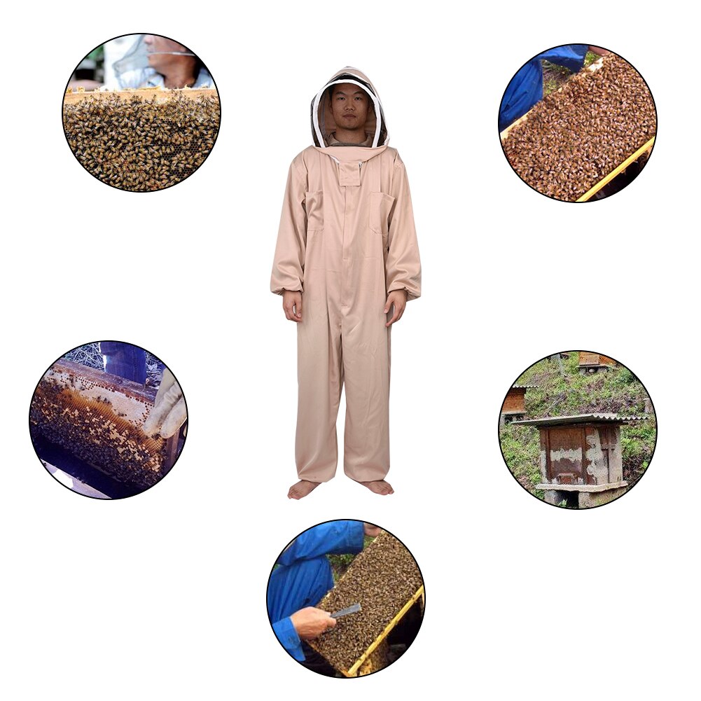 Full Body Beekeeping Clothing Veil Hood Hat Clothes Jacket Protective Beekeeping Suit Beekeepers Bee Suit Safety Clothing