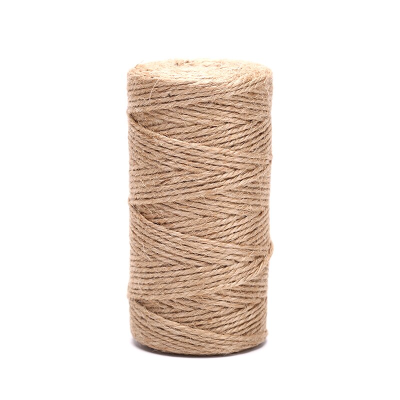 Natuurlijke Jute 50M/80M/100M Jute String Wikkelen Cords Discussie Plakboek Tool Dubbele Henneptouw papier Album Craft Decor: 100m