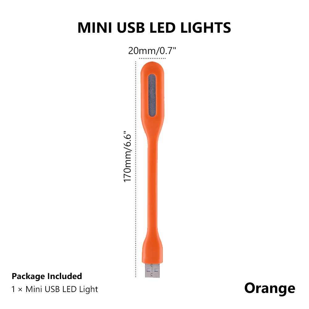 Portable USB 5V LED Reading Lamp Mini Book Light Foldable Camping Night Lights Table Lamps For Power Bank PC Notebook Laptop: Yellow