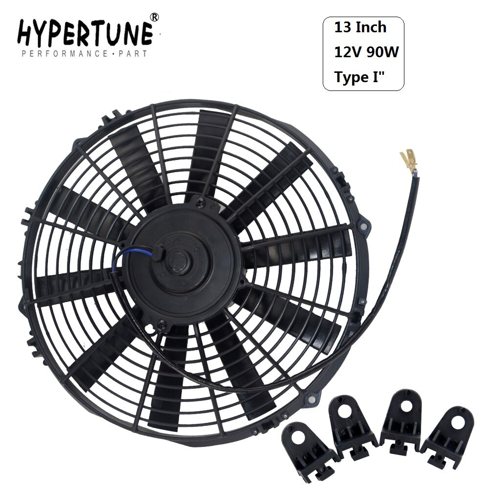 13" Universal 12V 90W Slim Reversible Electric Cooling Thermo Radiator AUTO FAN Push Pull With mounting kit 13 Inch HT-FANI13