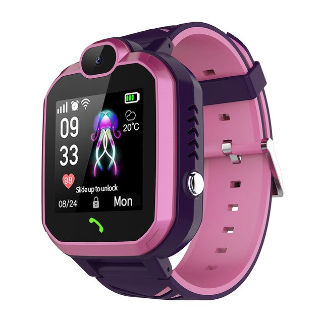 Smart watch LBS Kid SmartWatches Baby Watch for Children SOS Call Location Finder Locator Tracker GPS Anti Lost Monitor: Pink