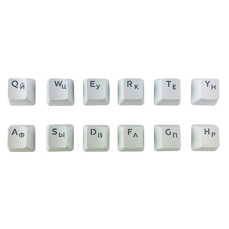 Russian Keycaps for Mechanical Keyboard Compatible with MX Switches DIY Replacement Transparent Support Led Lighting Keycaps