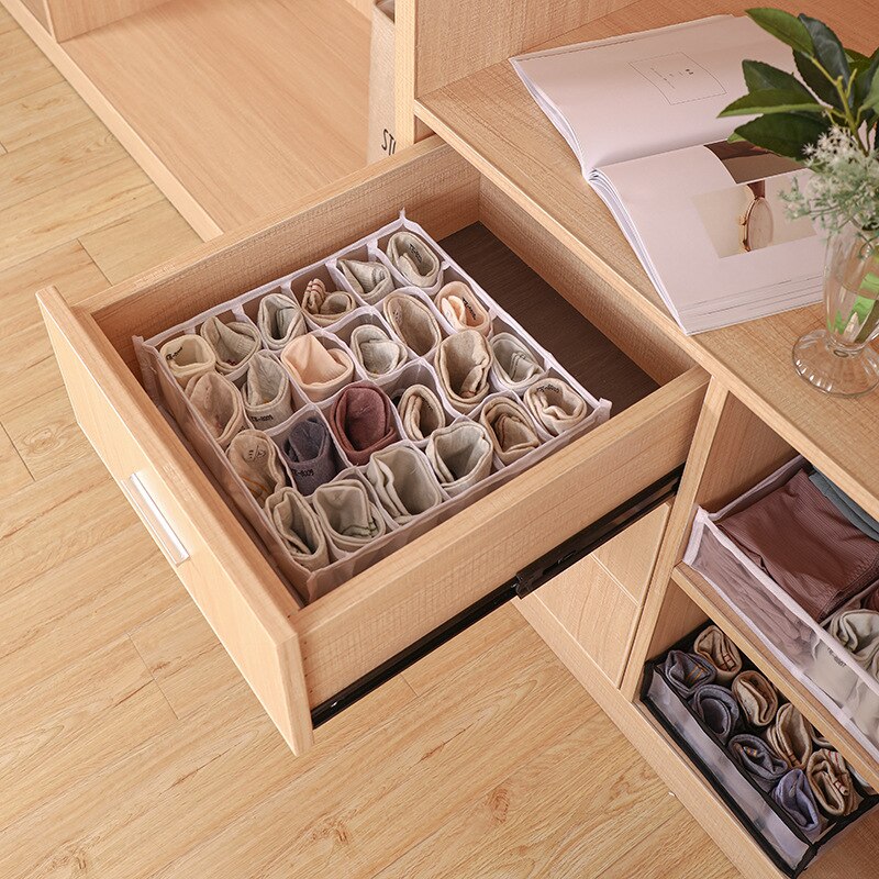 Foldable Drawer Organizer Closet Organizer For Underwear Socks Home Cabinet Divider Storage Box Storage Organizer 2022