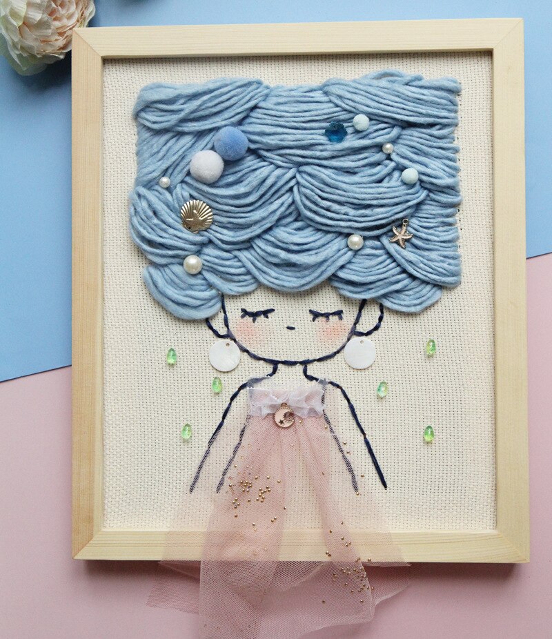 25*30Cm Moderne Diy Breien Borduren Set Handwerk Handwerkpakket Borduren Hoepel Met Frame Kunsten En Ambachten: L