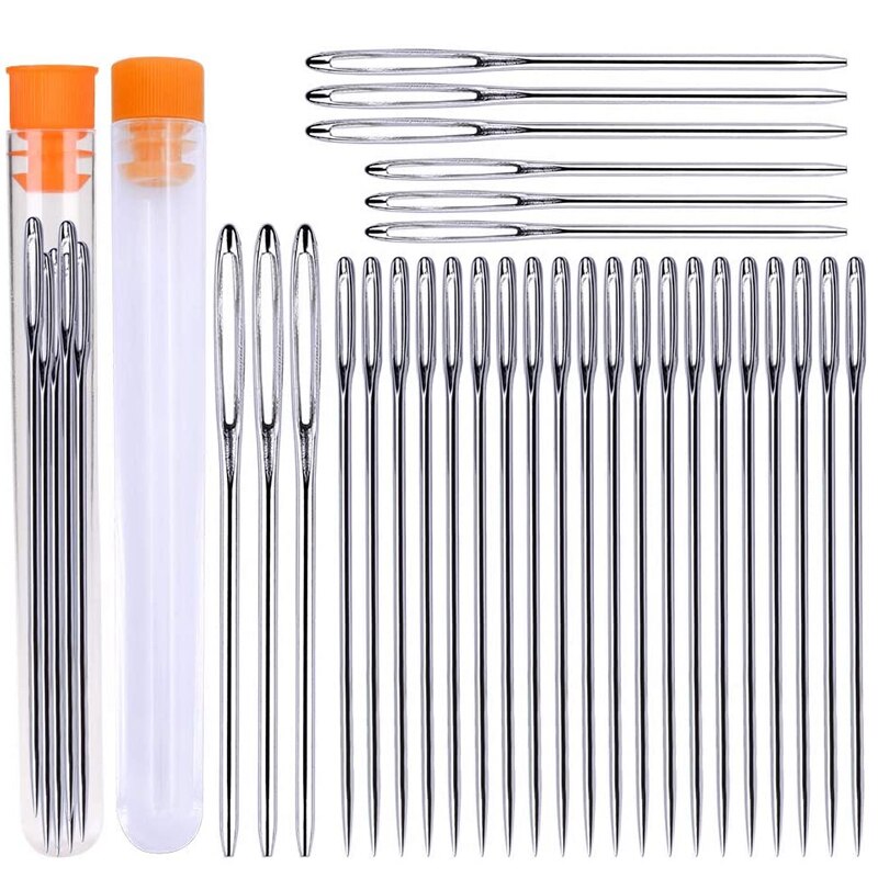 LMDZ-agujas de coser de ojo grande, agujas afiladas de costura, 9 unidades, 29 unidades