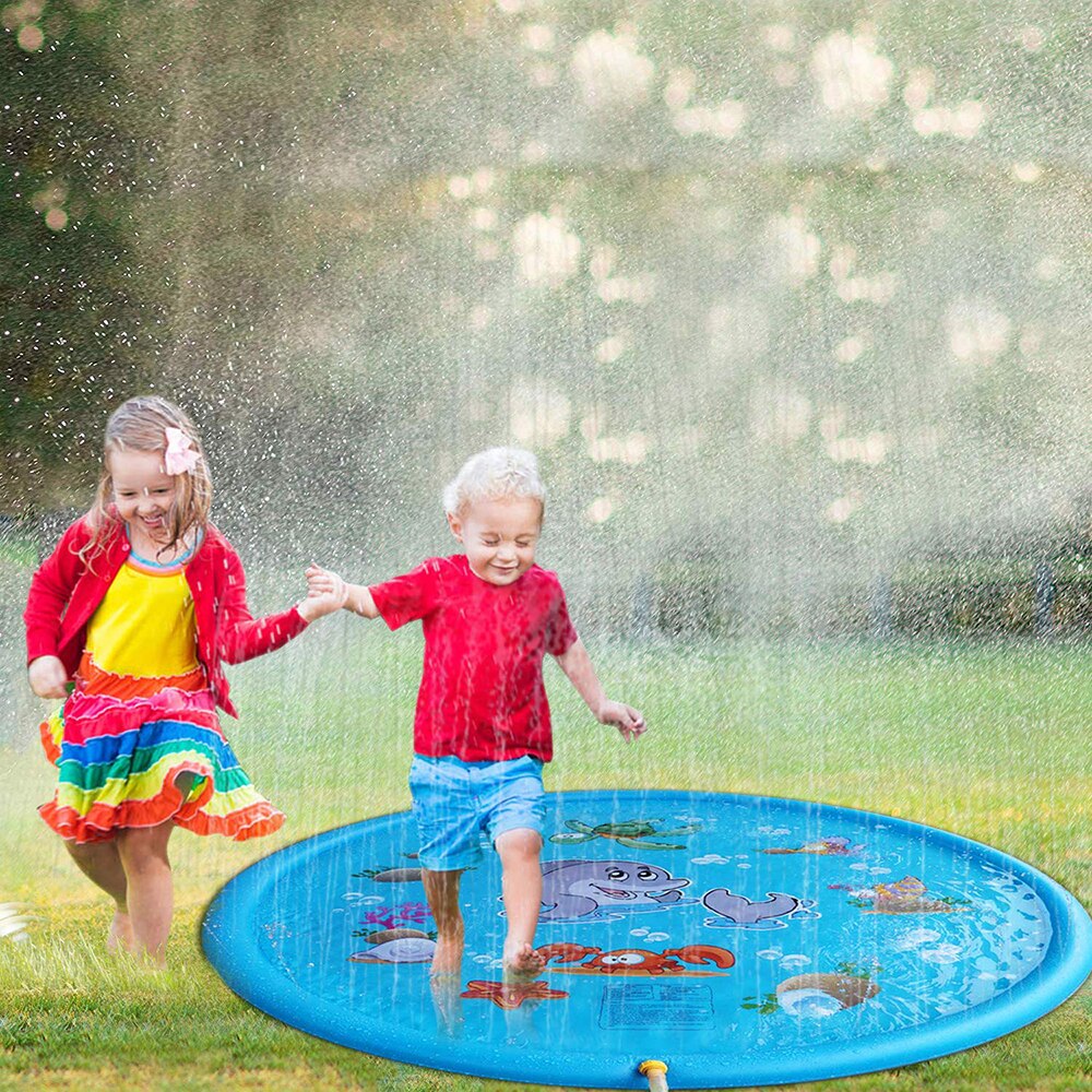 100/170 cm cuscino per tappetino d'acqua Spray gonfiabile estate bambini gioca tappetino per acqua prato giochi Pad spruzzatore giocattoli accessori per piscina all'aperto