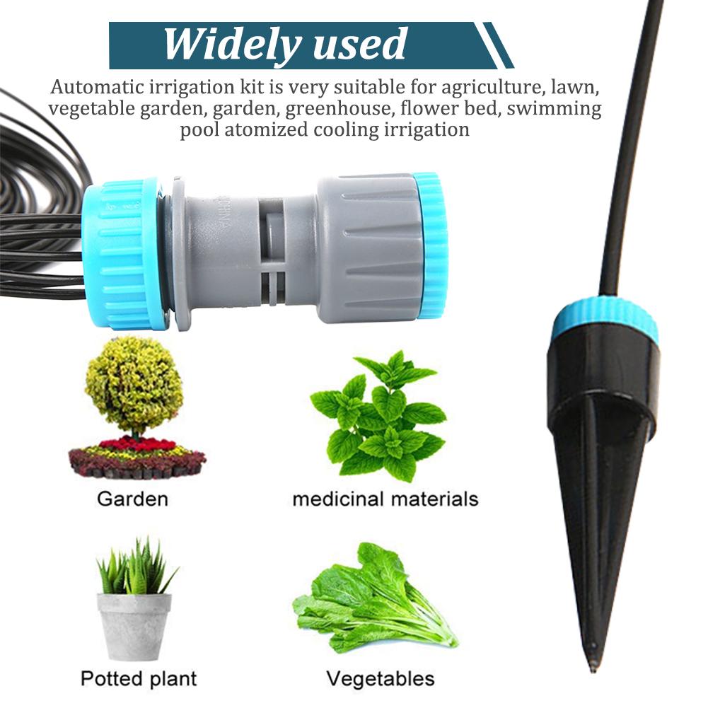 10Pcs Drip Irrigation Kit Plant Watering System Adjustable Micro Irrigation Water-Saving System For Garden Greenhouse Pot Plants