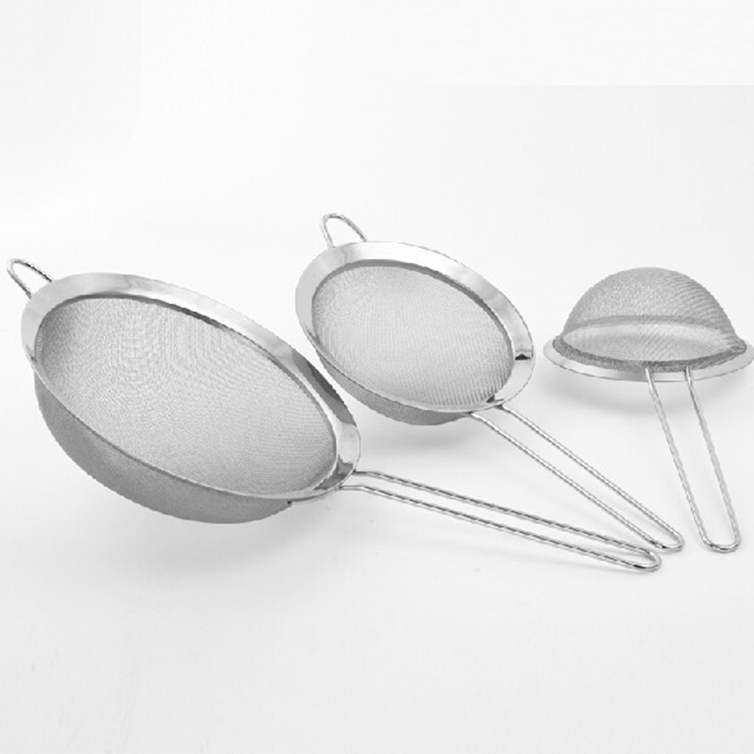 thumbnail image 2 of Stainless Steel Fine Mesh Strainer - Kitchen Tool For Frying, Oil, Soup 2 of 6