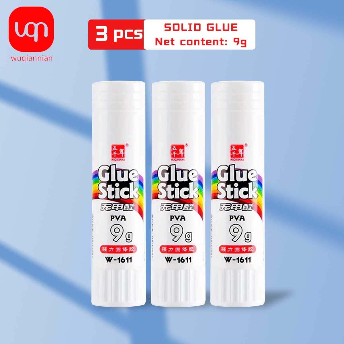 9 g Klebestifte, fester Schulkleber, hocheffiziente Haftung für Büro- und Scrapbooking-Essentials, perfekt zum Basteln, langlebig: Gefärbt