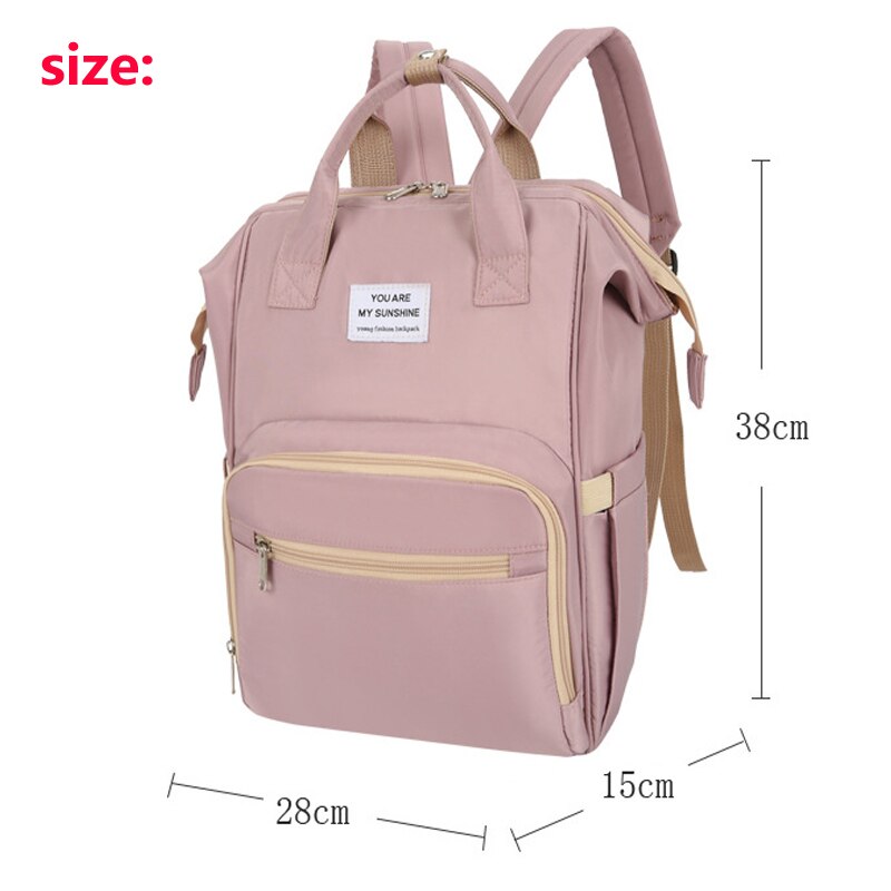 Luiertas Rugzak USB Uitklapbaar Bedje Verzorgingstas Rugtas Grijs Mommybag LeQueen