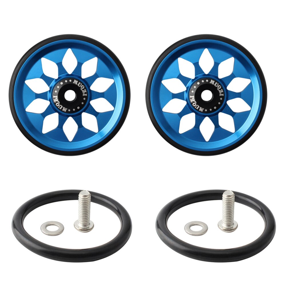 Juego de ruedas de aleación de aluminio para bicicleta, ruedas de bicicleta plegables, compatibles con Brompton, 1 unidad: Blue