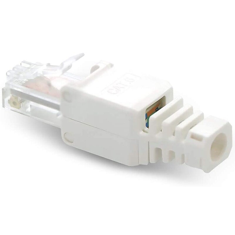 10 x nettverkskontakter verktøyfri  rj45 cat 6 lan utp kabel plugg uten verktøy cat 5 cat 7 installasjonskabel patchkabel