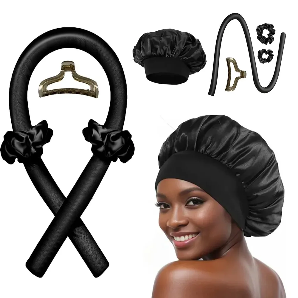 Varilla rizadora sin calor, gorro de noche sin cinta térmica, rizadores de pelo perezosos, diadema, rulos para el cabello, diadema suave para dormir, herramientas de peinado