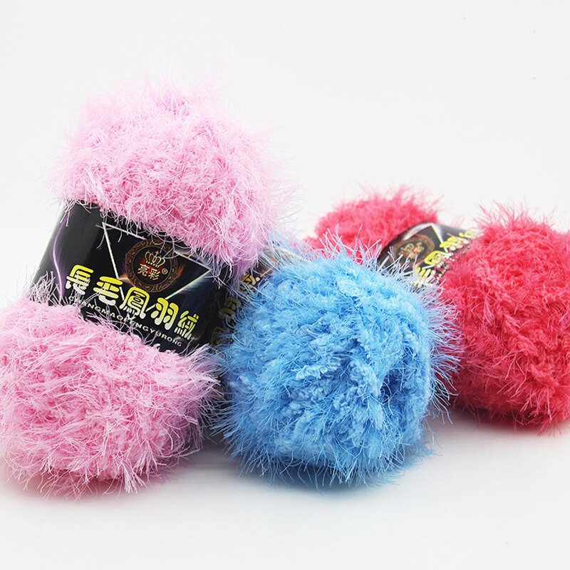 50g/rollen Samt Garn betroffen Wolle Faux Nerz Dicke Warme Häkeln betroffen Garne Baumwolle Baby Wolle DIY Hand-gestrickte zur Seite fahren