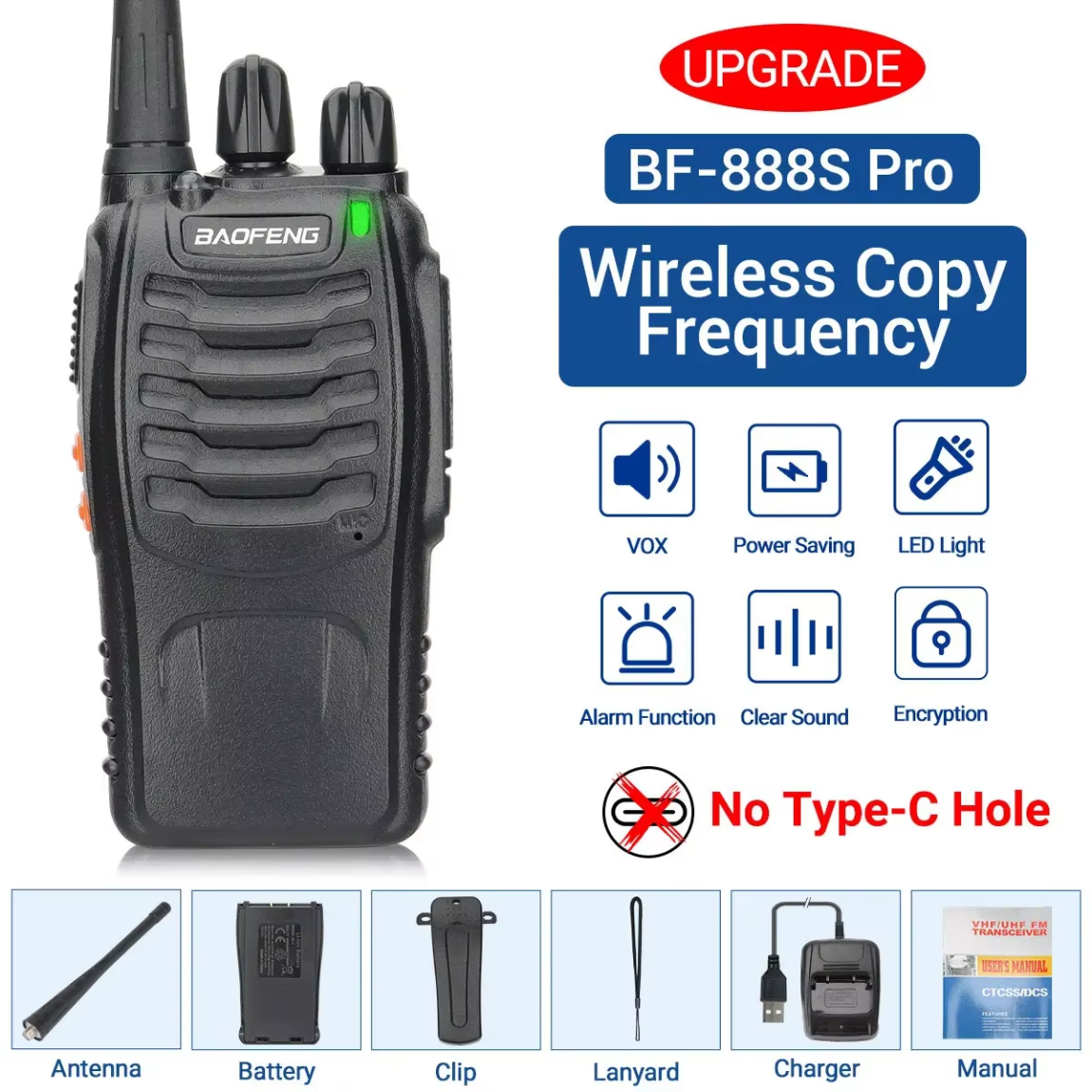 Baofeng UV-17 Pro V2 Walkie Talkie Tri Band Wireless Copy Frequency Long Range powerful Type-C UV-5R UV-21 Pro Ham Two Way Radio: DEEP BLUE / EU