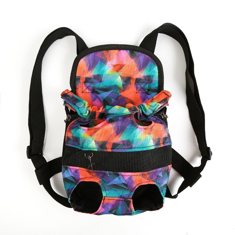 Security Puppy Small Dog Carrier Travel Front Back Backpack Carrying Pouch Bags: Blue / M