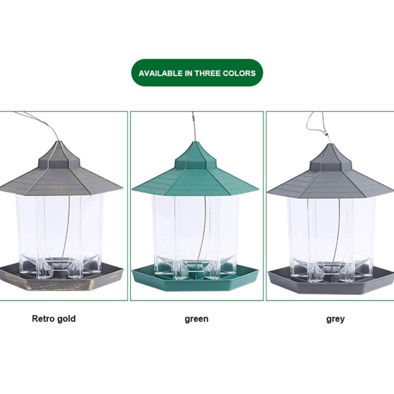 panorama karmnik dla ptaków plastikowy karmnik dla ptaków robić dekoracji ogrodu zewnętrzny ptak H58C