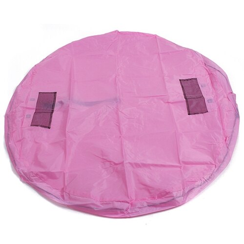 Bolsa de almacenamiento de juguetes de niño para niños, bolsa de almacenamiento de juguetes, alfombra, alfombra, organizador, cesta, cajas para mantas de gran capacidad, bolsa de almacenamiento de Juguetes: Rosa / 100CM diameter