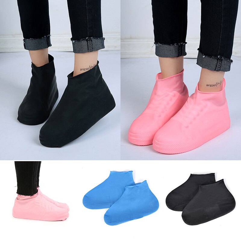 Antislip Rubber Rain Boot Overschoenen 1 Paar Herbruikbare Latex Waterdichte Waterdichte Regen Schoenen Covers S/M/L Schoenen Accessoires