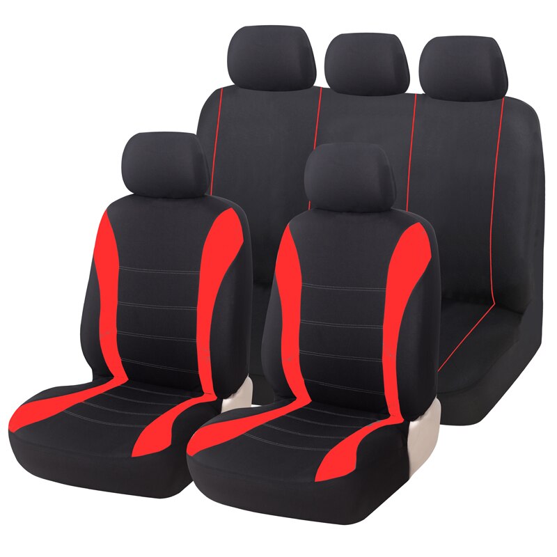 AUTOYOUTH-Fundas de protección para asiento de coche, accesorios para interior de coche, compatible con airbag, funda de asiento para Lada y Volkswagen, color rojo, azul y gris: Red
