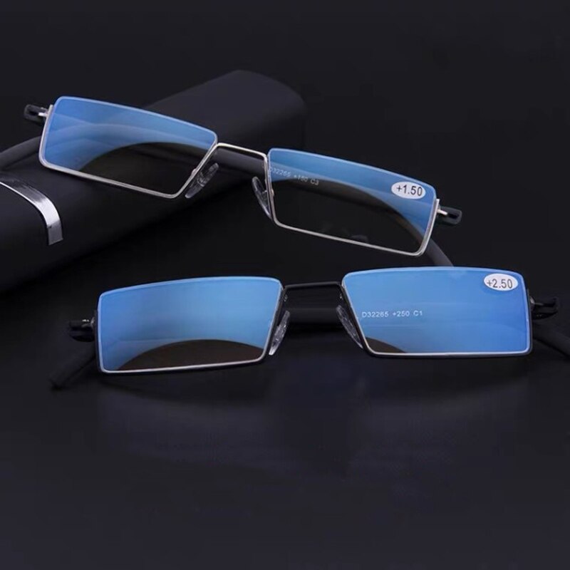 May Flower Half Frame Glasses For Farsightedness Gold Spectacle Frames Men Reading Glasses For Sight For Men +125+175+225+275+4