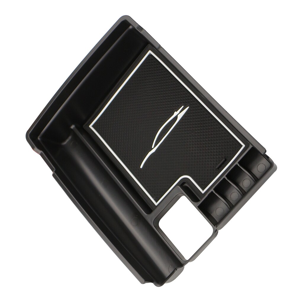 Jameo Auto Car Interior ABS Armrest Box Storage Boxes Case for Nissan X-trail Xtrail X Trail T32 Rogue - Accessories: Black With White Mat