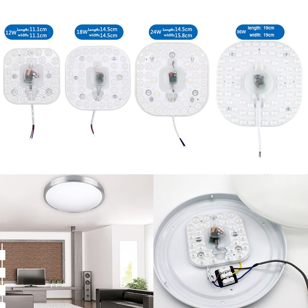 AC 220V LED Module SMD 2835 12W 18W 24W 36W LED Lamp White Module Flood light Driver Bulb Pannel Dowlight Source