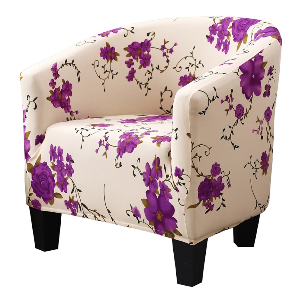 Club Chair Slipcover Stretch Armchair Covers Printed Tub Chair Cover Sofa Cover Spandex Couch Covers For Bar Counter Living Room: E