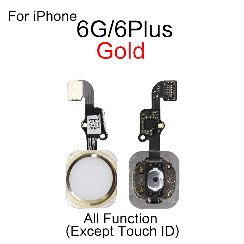 1 sztuk dla iPhone 5S 5SE 6 6S 7 8 Plus strona główna przycisk Flex Cable naprawa części: 6G 6P Gold