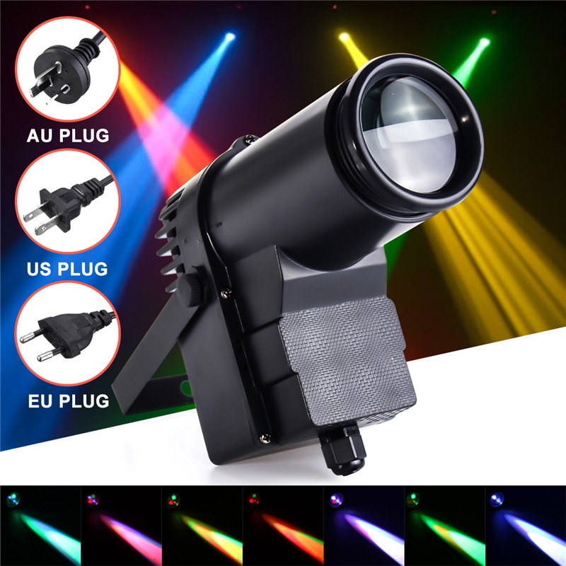 30W AC110-240V DMX RGBW LED Light Pinspot Light Beam Spotlight 6CH DISCO KTV DJ Lighting Effect