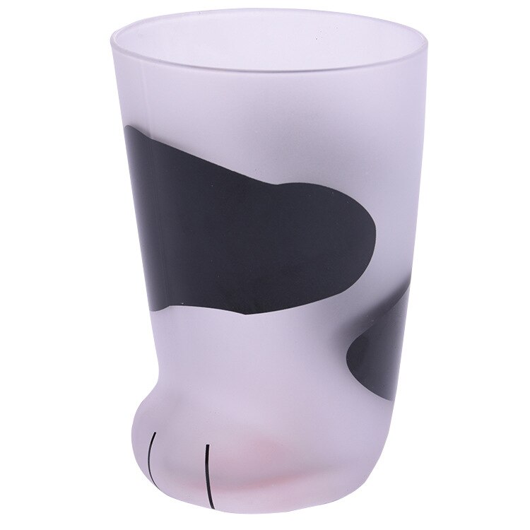 Søt frostet glass kopp katt pote form print kaffe krus print personlighet barn frokost melk kopp tumbler drikkeglass: C