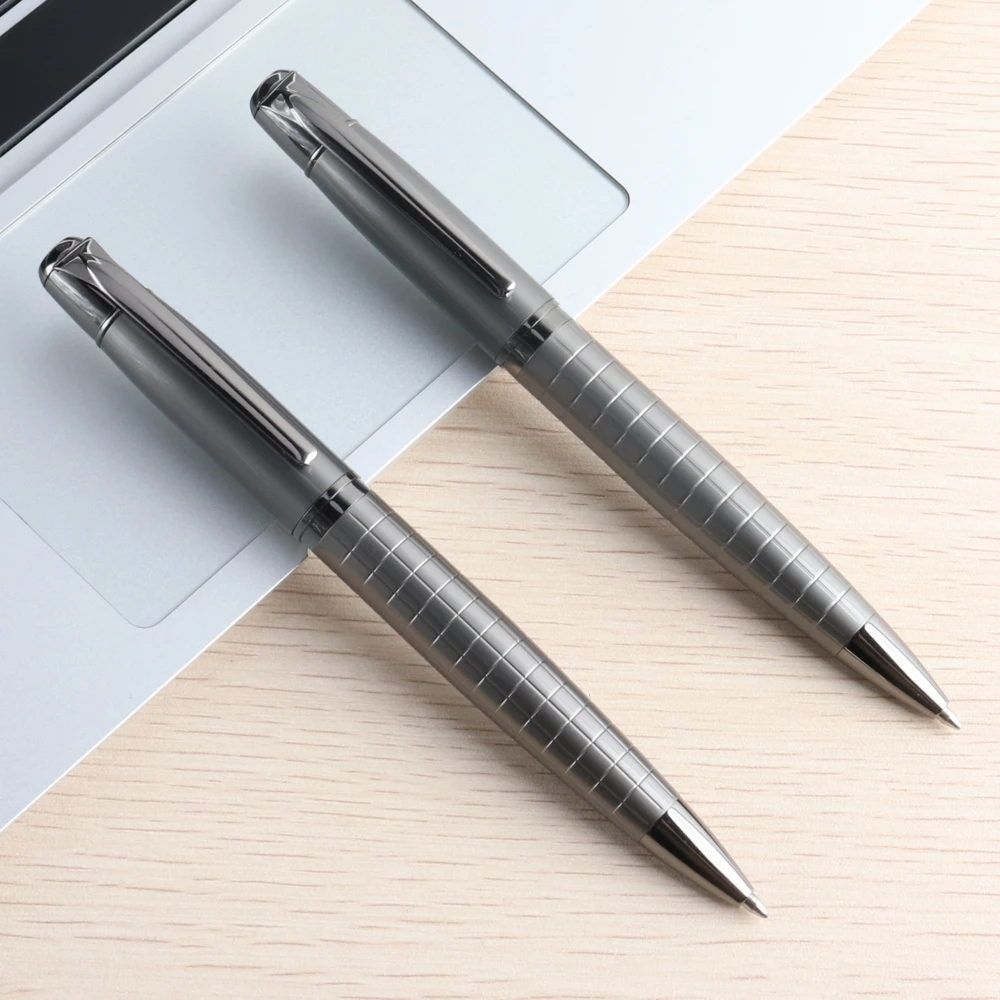 Classic Luxury Ink Ballpoint Pen, Black Ink Medium Point 0.7mm Smooth Writing Metal Ball Point Pen Signature Pen