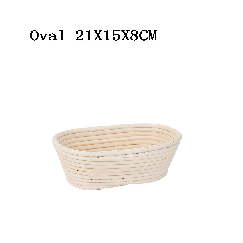 Natuurlijke Brood Proofing Mand Ovale/Ronde Rotan Rieten Deeg Gisting Manden Thuis Bakken Tools Keuken Accessoires: Oval21X15X8CM