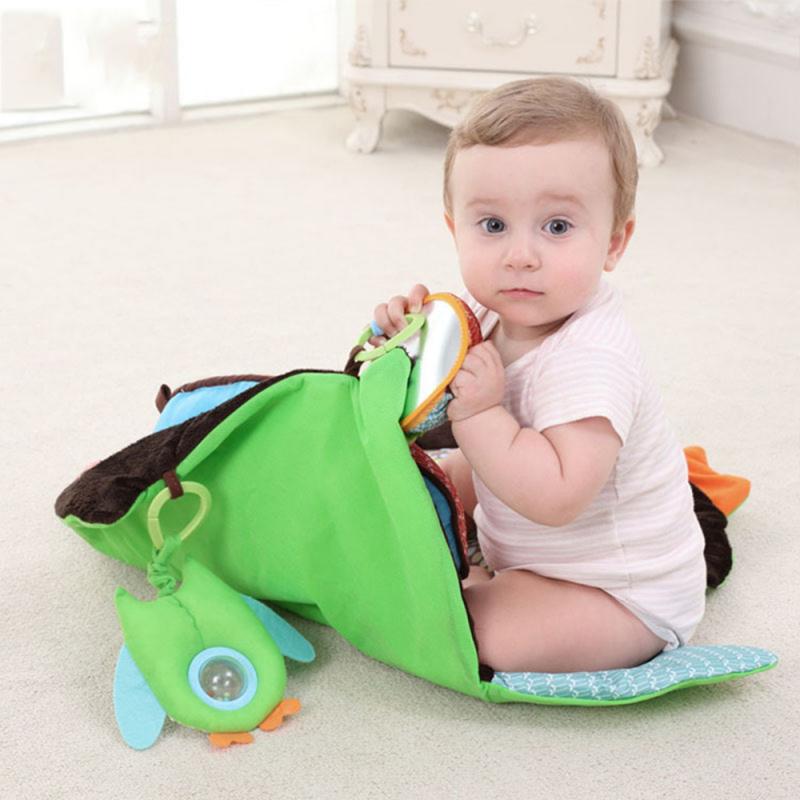 Couverture hibou pour nourrissons, tapis de jeu pour bébés de 0 à 3 ans, tapis d'activités