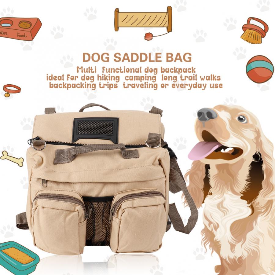 Hond Outdoor Rugzak Reizen Kamperen Wandelen Zadel Side Bag Voor Medium Grote Hond Hond Zadeltas