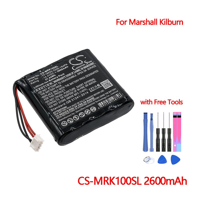 Akku Für Marshall Kilburn Bluetooth Lautsprecher Box | Ersetzt TF18650 2200 1s4pa 14 8v 2900mah