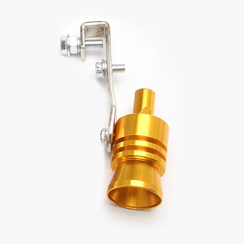 XL Universal Car Turbo Whistle Motorcycle Refitting Turbo Whistle Exhaust Pipe Sound Turbo Tail Auto Car Blow-off Valve Whistle: Gold XL