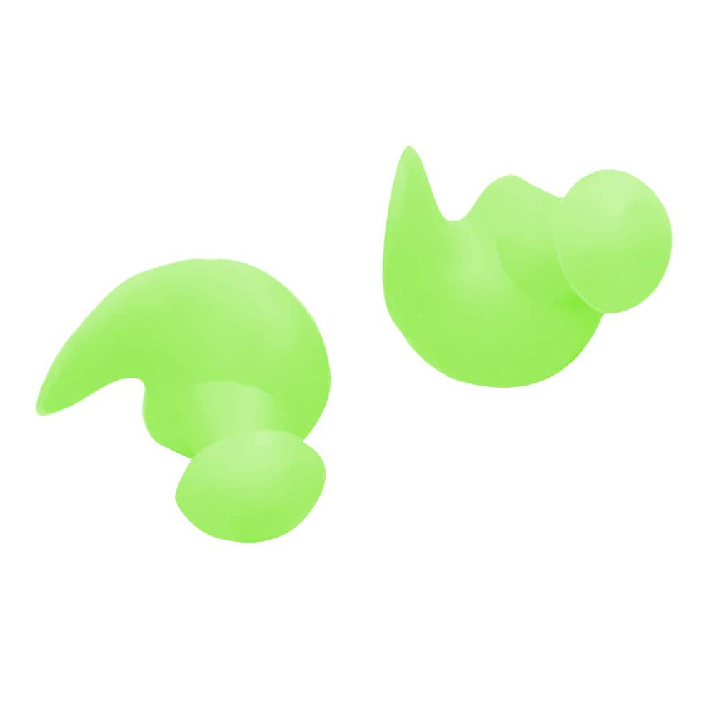 6 par bløde ørepropper miljømæssig silikone vandtæt støvtæt ørepropper dykning vandsport svømning tilbehør: Grøn
