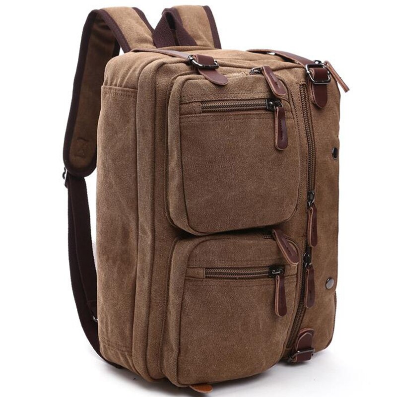 Bolso de mano Vintage para hombre, Bolsa de viaje informal, bandolera de lona, de clásico